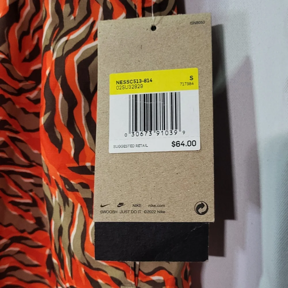 Nike Men's NWT Orange Wild Packable Volley Swim Trunks/Shorts Size Small